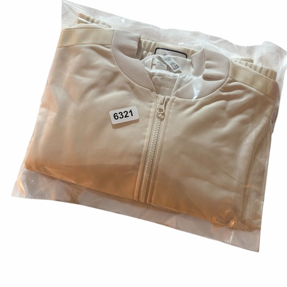 Alo Yoga Prizewinner Cropped Bomber Jacket | Bone Ivory | Size L - Picture 15 of 15